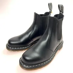 Dr.Martens ドクターマーチン ホワイトステッチ チェルシーブーツ AW006 ブラック SIZE 約26㎝