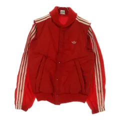 adidas (アディダス) 70-80S VINTAGE ヴィンテージ デサント社製 トレフォイルロゴ サイドスリーストライプ ラウスビージャケット レッド ADS-580のサムネイル