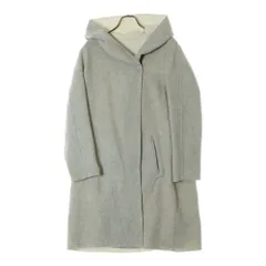 UNTITLED (アンタイトル) PONTETORIO ポンテトルト カシミア混 フーデッド ウール ロングコート グレー レディース 2850