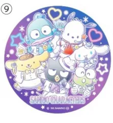 【(9) 集合A】 サンリオキャラクターズ キラキラＢＩＧ缶バッジ２