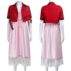 コスプレ衣装 ファイナルファンタジー エアリス ピンクドレス セット