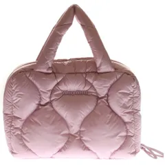 miumiu (ミュウミュウ) パテッド ハンドバッグ トートバッグ ピンク ナイロン 5BB090
