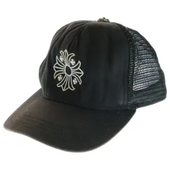 CHROME HEARTS (クロムハーツ) OLD CHプラス バックラベルロゴ クロスボールトラッカーキャップ 帽子 ブラック