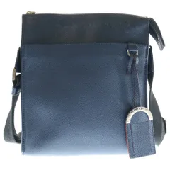 BVLGARI ブルガリ ブルガリブルガリ マン メッセンジャーバッグ ショルダーバッグ 斜め掛け レザー ネイビー 紺 シルバー金具 39389 BVLGARI (ブルガリ) ブルガリブルガリ マン ショルダーバッグ