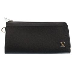 鑑定済み ルイヴィトン ジッピードラゴンヌ タイガ 長財布 レザー 黒