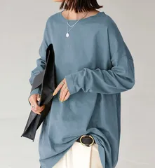 トップス ブラウス  シャツ レディース 長袖インナー コットン 無地 ブラック