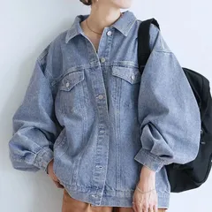 デニムジャケット デニム Gジャン レディース カジュアル ゆったり ライトブルー