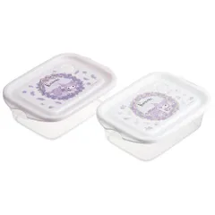 【特価セール】シール容器 クロミ スケーター(Skater) フラワーリース サンリオ 500ml 2P 抗菌 保存容器 おかず容器 日本製 FCN2WAG-A