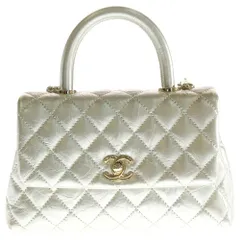 CHANEL (シャネル) ココハンドルXS 2WAYバッグ ハンドバッグ ショルダーバッグ ミニバッグ チェーン メタリックゴールド レザー A92990 ゴールド金具