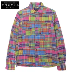 POLO RALPH LAUREN ポロ ラルフローレン コットン パッチワーク オープンカラーシャツ 長袖 トップス メンズ マルチカラー S S