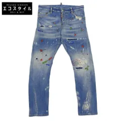 DSQUARED2 ディースクエアード プリント セクシーツイストデニム ボトムス メンズ ブルー 44 S74LB0317 44