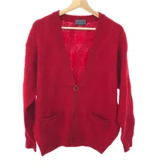 Christian Dior クリスチャンディオール ジップデザインカーディガン サイズ:L ヴィンテージ    レッド メンズ / 240001192929のサムネイル