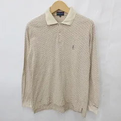 パーリーゲイツ PEARLY GATES ポロシャツ ゴルフ スポーツウェア 長袖 刺繍 チェック柄 ベージュ 5