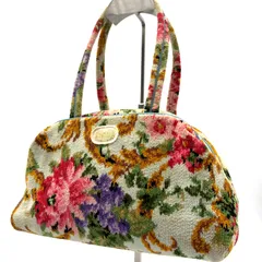 フェイラー FEILER ハンドバッグ トートバッグ 花柄 シュニール織 アイボリー系 マルチカラー ボタニカル フラワー 総柄