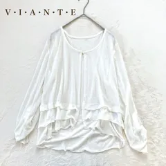 ヴィアンテ 長袖カーディガン　フリルデザイン シアー　薄手　羽織　無地　ポリエステル