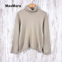 MaxMara 最高級ウール×カシミヤ ツイストネック 上品ニット ベージュ