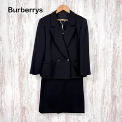 90s Burberrys ヴィンテージ バーバリー ウール テーラードジャケット タイトスカート セットアップ ブラック レディース スーツ