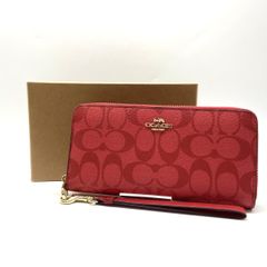 新品】正規品 COACH長財布 新品未開封 赤 シグネチャー コーチ - メルカリ