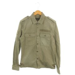 ラウンジリザード LOUNGE LIZARD ミリタリージャケット 2 カーキ ステンカラー ヘリンボーン /MN31 ■GY99