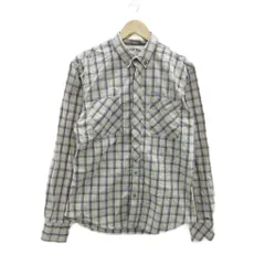 ヒルフィガーデニム HILFIGER DENIM カジュアルシャツ 長袖 チェック柄 ボタンダウン M ベージュ /SY60 ■ECD001