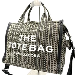 マークジェイコブス MARC JACOBS トートバッグ 2way ショルダーバッグ ジャガード キャンバス グレー ブラック THE TOTE BAG