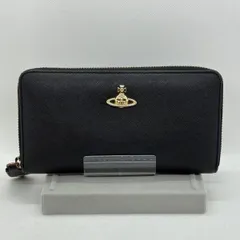 ヴィヴィアンウエストウッド 長財布 サフィアーノレザー ゴールドオーブ 黒