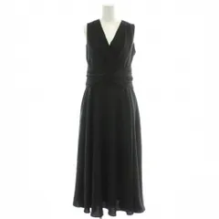 ダイアグラム Diagram ワンピース 36 黒 ブラック ノースリーブ Vネック ウエストクロスデザイン 3703 5140-3 /GG ■ECC002