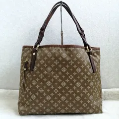 ラシット トートバッグ ナイロン モノグラム 総柄 レザー カーキブラウン系 russet 肩掛け A4収納 通勤通学 軽量