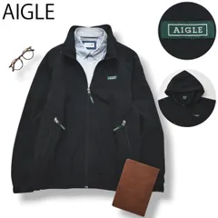エーグル AIGLE フード襟裏収納 8504-18405 マウンテン ジャケット マウンパ ウィンドブレーカー ウィンブレ M ブラック メンズ 男性用 アウトドア 軽量 アウター アメカジ