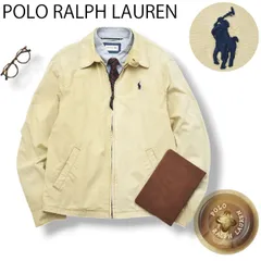 【人気】 ポロラルフローレン POLO RALPH LAUREN ハリントンジャケット スウィングトップ ブルゾン ジャケット S イエロー ベージュ メンズ 男性用 アメトラ 定番 刺繍ロゴ