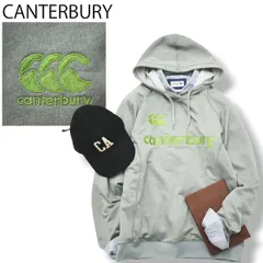【デカロゴ】 カンタベリー CANTERBURY ラグランスリーブ 裏パイル スウェット フーディー パーカー M グレー スポーツミックス アメカジ ストリート カジュアル メンズのサムネイル