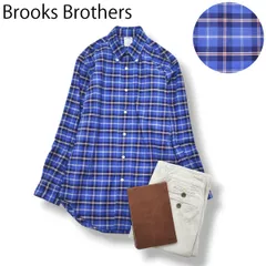 【美品】 USA製 ブルックスブラザーズ Brooks Brothers 長袖 スーピマコットン ボタンダウン B.D. ワークシャツ S チェック柄 ブルー系 メンズ