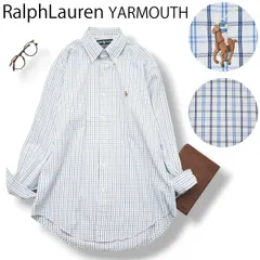 【清涼感】 刺繍ロゴ ラルフローレン RalphLauren YARMOUTH 長袖 チェック柄 ボタンダウン B.D. オックスフォード シャツ 39-82 白 x 水色 x 紺 メンズ ビジネス トラッド  カジュアル