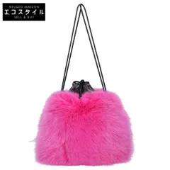 LUDLOW ラドロー 【美品】フォックスファー ドローストリング 巾着型 バッグ