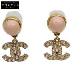 CHANEL シャネル C22A ﾋﾟﾝｸﾊﾟｰﾙ ｺﾞｰﾙﾄﾞ ｺｺﾏｰｸ ﾗｲﾝｽﾄｰﾝ ﾋﾟｱｽ