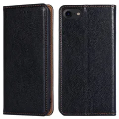 【数量限定】4.7インチ対応 360度保護 スタンド機能アイフォンse マグネット式 PinLiSheng カード収納ケース (ダークブラック PUレザー 携帯カバー iPhone iPhone SE2 スマホケース 手帳型 iPhone ケース ケース SE