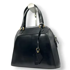 美品 ゲラルディーニ GHERARDINI ハンドバッグ ドーム型 アルマ型 レザー 本革 ブラック 黒 ゴールド金具 ロゴチャーム フォーマル 冠婚葬祭 パーティー セレモニー 自立可 レディース ヴィンテージ クラシック 鞄 カバン s95