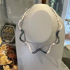 ワイヤー　パールネックレス　silver925
