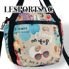 LESPORTSAC レスポートサック　ショルダーバッグ  斜め掛けバッグ　サコッシュ　ビーチ　ベージュ系　ポリエステル100%　お出かけ　普段使い　日常使い　レディース　通勤　通学　おでかけ　おしゃれ　カバン　鞄