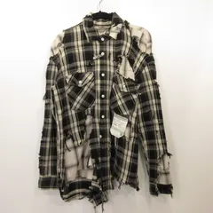 【姫路東店】 中古 MIHARA YASUHIRO | ミハラヤスヒロ 長袖シャツ BROKEN LAYER SH A05SH113 ダメージ加工 サイズ：44 【104】