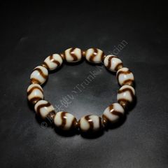 天然石瑪瑙 線天珠ブレスレット 内径17cm - メルカリ