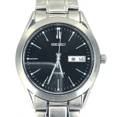 SEIKO セイコー／7N43-0AN0／クォーツ／チタン／シルバー・ブラック
