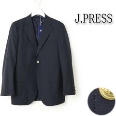 新品 J.PRESS ジェイプレス Jプレス 【J.PRESS BASIC】【定番 / 不朽の名作】ペピンメリノトロピカル ブレザー / 金釦 / 3B / Authentic-Fit 紺ブレザー / 背抜き/ 段返り3Bジャケット 38(A6) # 835
