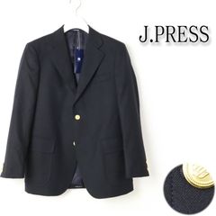 新品 J.PRESS ジェイプレス Jプレス 【J.PRESS BASIC】ペピンメリノサキソニー 紺ブレザー / 総裏地 ブレザージャケット メタルボタン 段返り3Bジャケット34(A4) # 516c