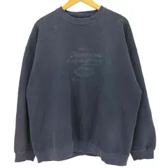ギャップ Gap OLD 90s USA製 紺 デカタグ プリント クルーネック スウェット ボックスシルエット メンズ import：L 