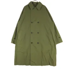 MUJI 無印良品 長袖 ステンカラーコート L-XL カーキグリーン メンズ 古着