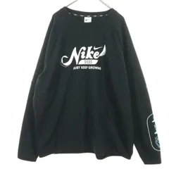 美品 NIKE ナイキ 長袖 スウェット XXL ブラック レディース 古着