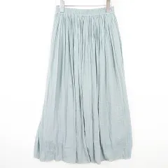 ベイフロー BAYFLOW ギャザー ロング スカート 3 ライトブルー kz14630