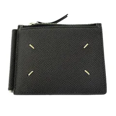メゾンマルジェラ Maison Margiela グレインレザー マネークリップ ウォレット 二つ折り 財布 SA1UI0018 P47 黒ブラック ブランド古着ベクトル 中古☆AA★▲■250918