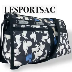 LESPORTSAC レスポートサック　メッセンジャーバッグ　ショルダーバッグ  斜め掛けバッグ　アニマル　ブラック　ポリエステル100% お出かけ　普段使い　日常使い　レディース　通勤　通学　おでかけ　おしゃれ　カバン　鞄